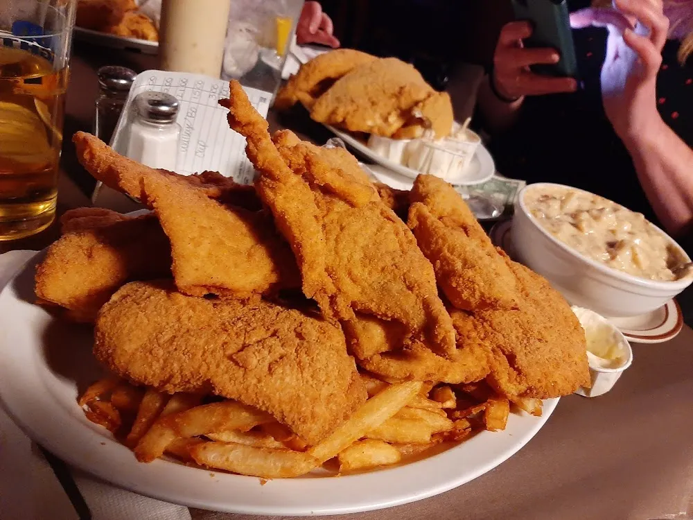 Double Haddock Plate and Clam Chowder